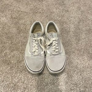 Baby Blue Old Skool Vans, Size 8